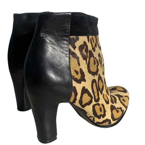 Sam Edelman Salina Leopard Animal Print Side Zip Ankle Boots Booties Size 6.5M - Picture 8 of 10